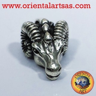 Tête de Pendentif de Bélier RAM argent