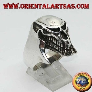 Anillo de plata cráneo alienígena (depredador)