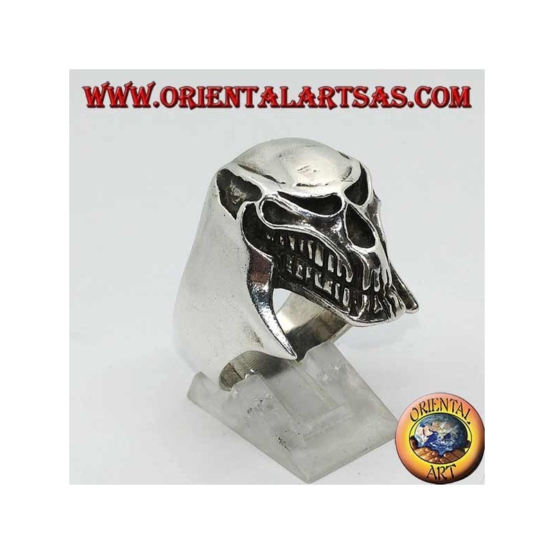 Silver ring alien skull (predator)