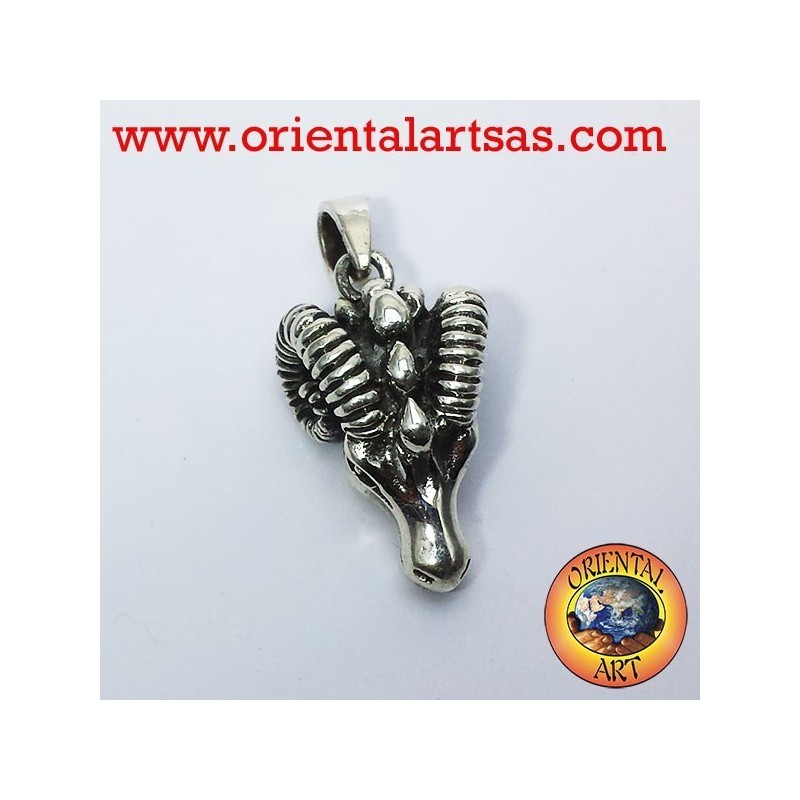 Tête de Pendentif de Bélier RAM argent