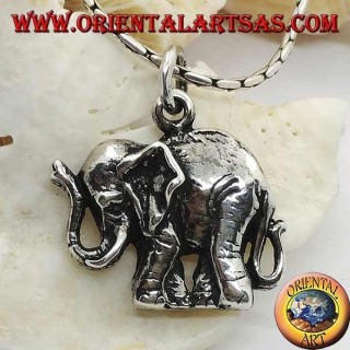 Colgante de plata con forma de elefante indio
