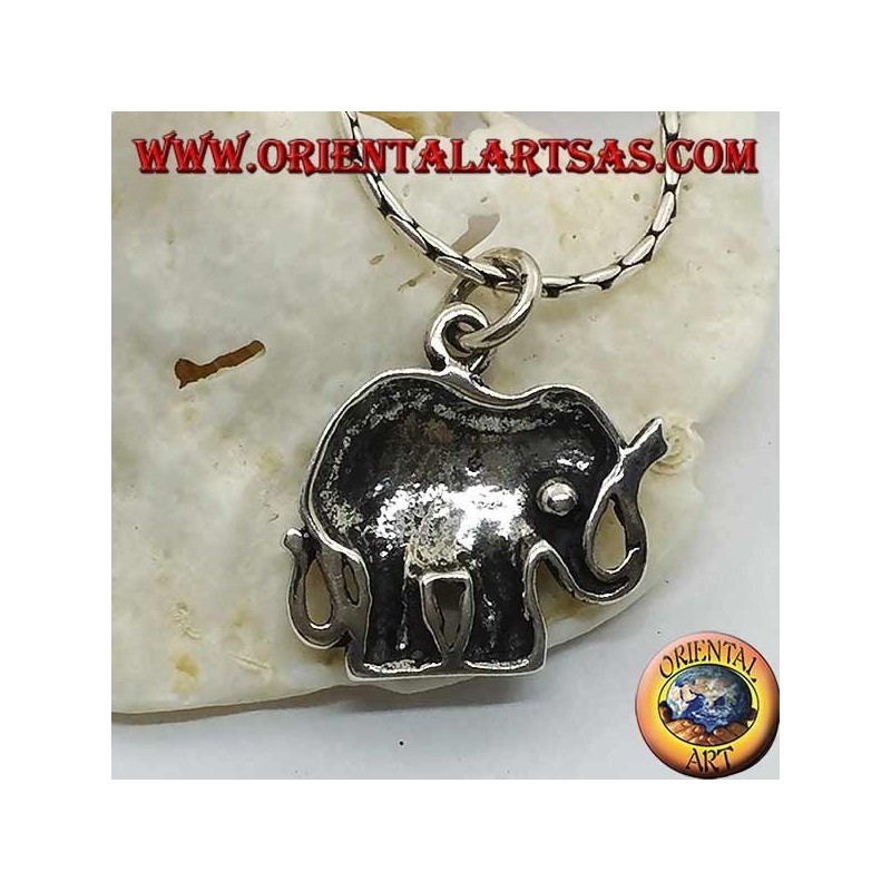 Silver pendant in the shape of an Indian elephant