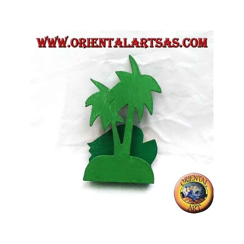 Brief- / Serviettenhalter im hawaiianischen Stil mit Fisch aus Balsaholz (orange, gelb)