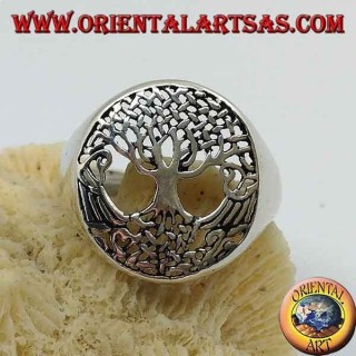 Silber Baum des Lebens Ring (mittel)