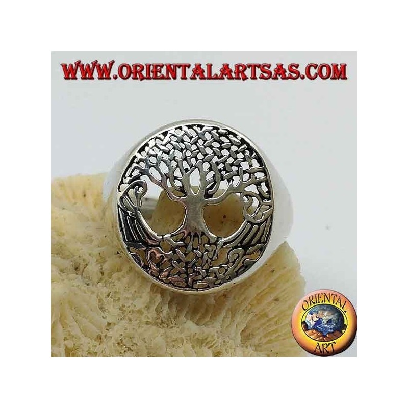 Bague arbre de vie en argent (moyen)