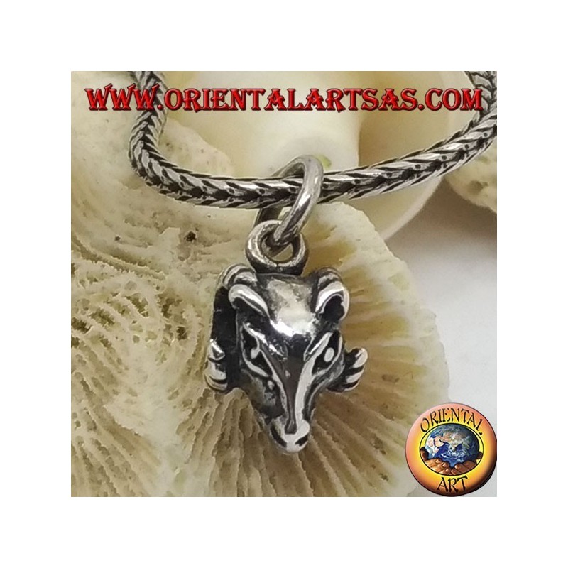Pendentif en argent tête de Bélier perforée (petite)