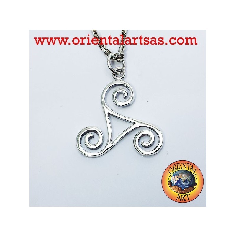 Ciondolo in argento Triskele triskell triscele triquetra triskelion