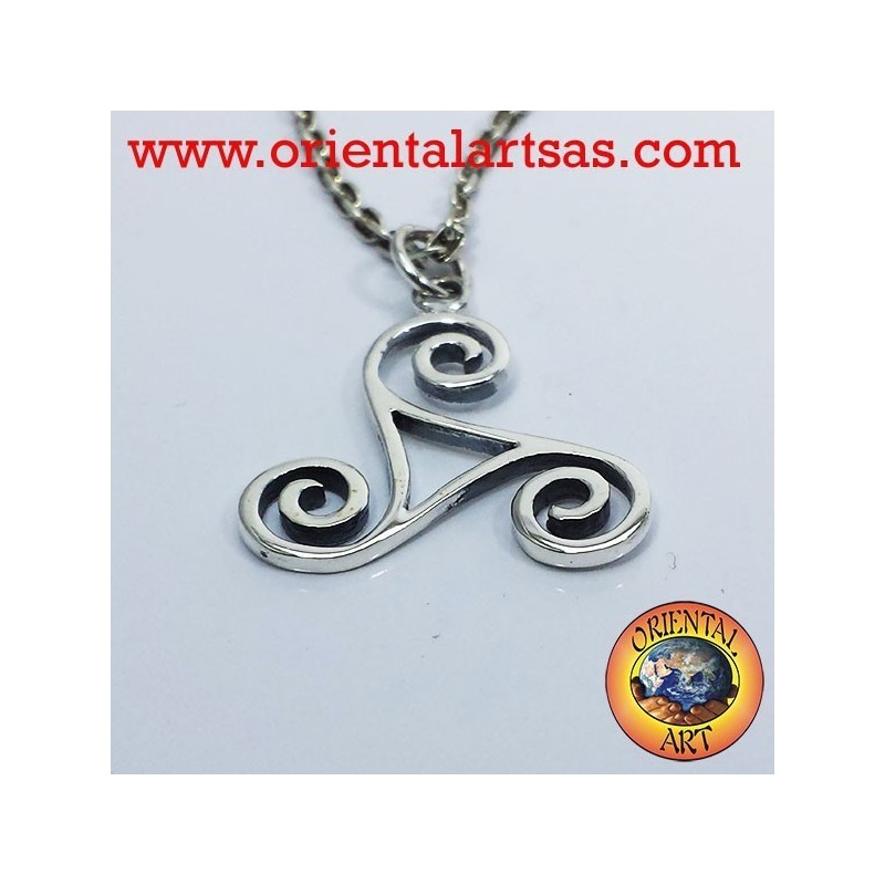 Ciondolo in argento Triskele triskell triscele triquetra triskelion