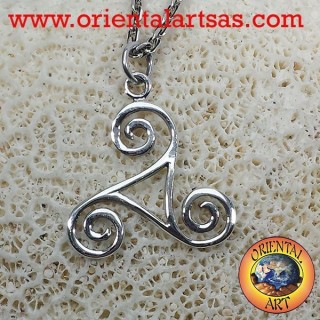 Ciondolo in argento Triskele triskell triscele triquetra triskelion