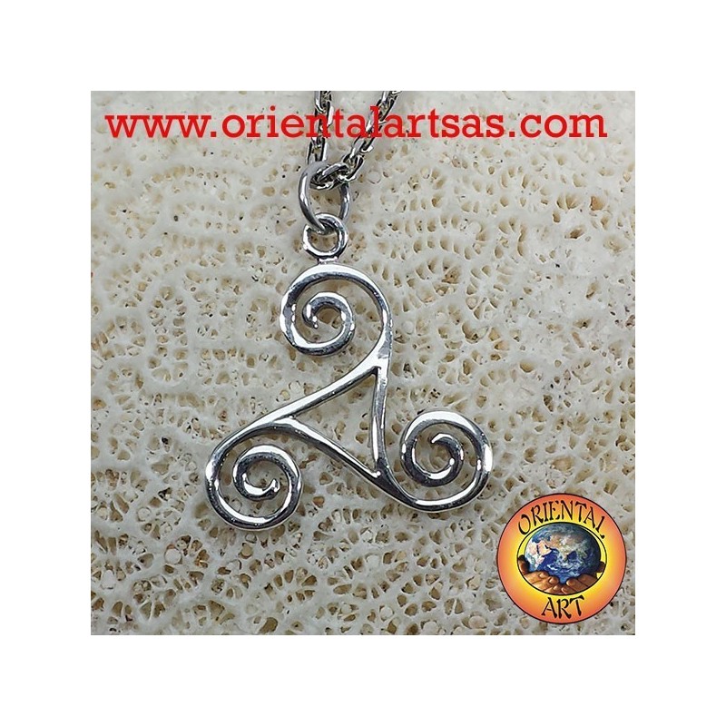 Ciondolo in argento Triskele triskell triscele triquetra triskelion