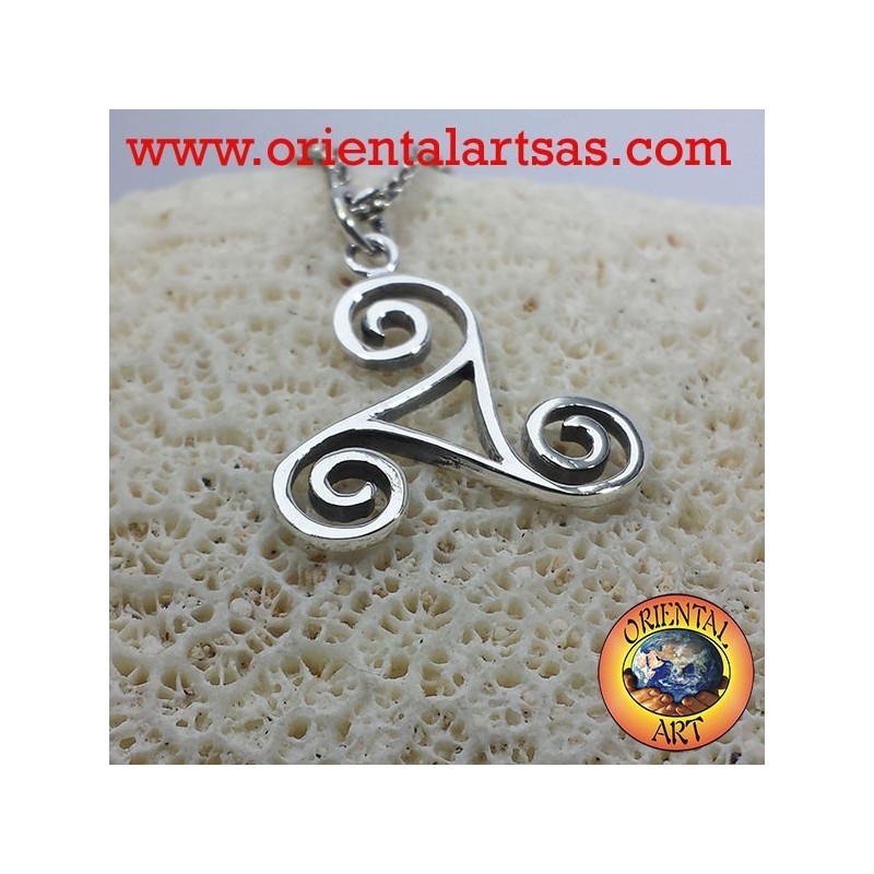 Ciondolo in argento Triskele triskell triscele triquetra triskelion