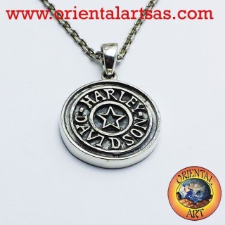 Ciondolo Harley Davidson con stella in argento 925