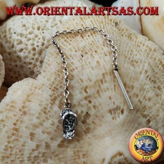 Boucles d'oreilles chaîne en argent avec tongs de 6 cm