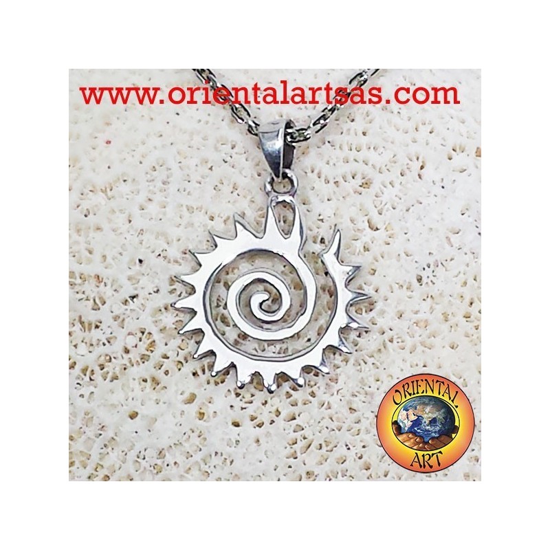 Zahn Spirale Anhänger in Silber