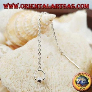 Silver chain earrings with 6 cm flip flops