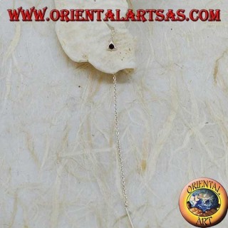 Orecchini in argento a catenina triangolo con strass nero da 9 cm
