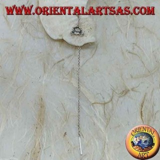 Orecchini in argento a catenina con granchio da 9 cm