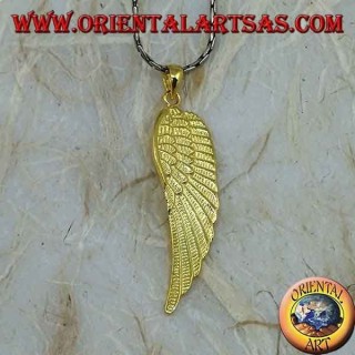 Pendentif en argent Aile d'ange plaqué or