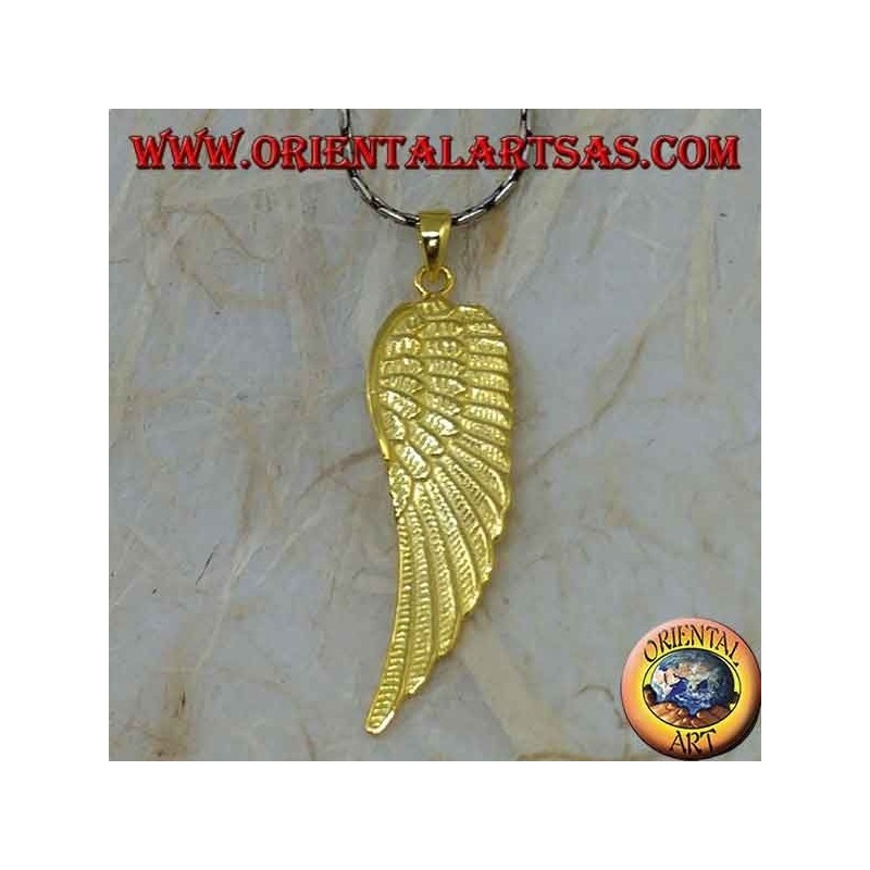 Silver pendant Angel wing gold plated