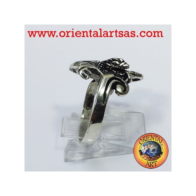 Dragon ring with wings (Basilisk) Silver