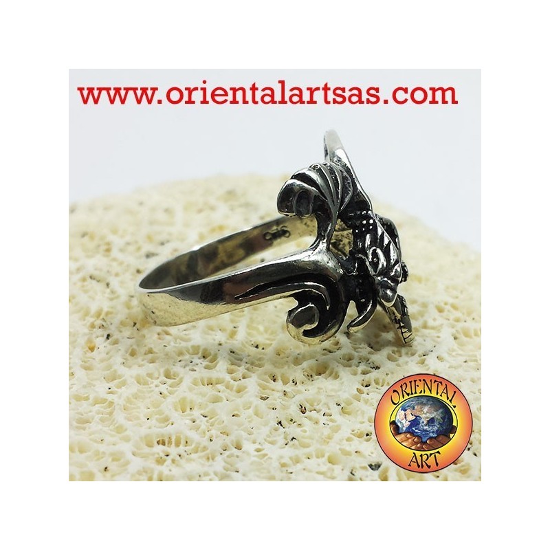 Drachen Ring mit Flügeln (Basilisk) Silber