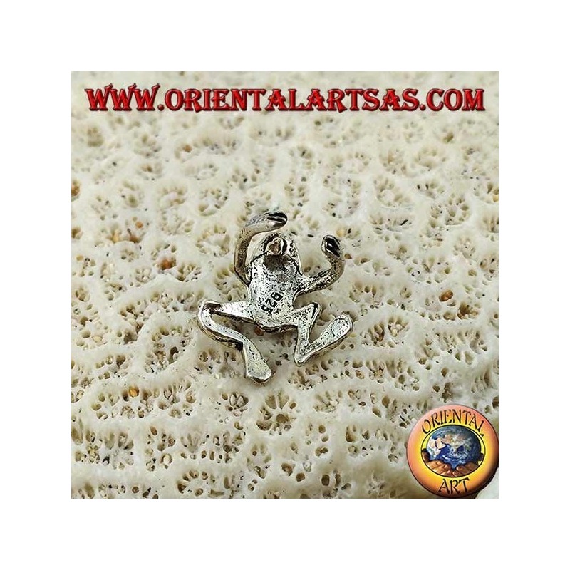 Boucle d'oreille en argent, grenouille