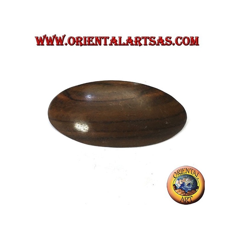 Clip en madera de ébano, ovalado liso