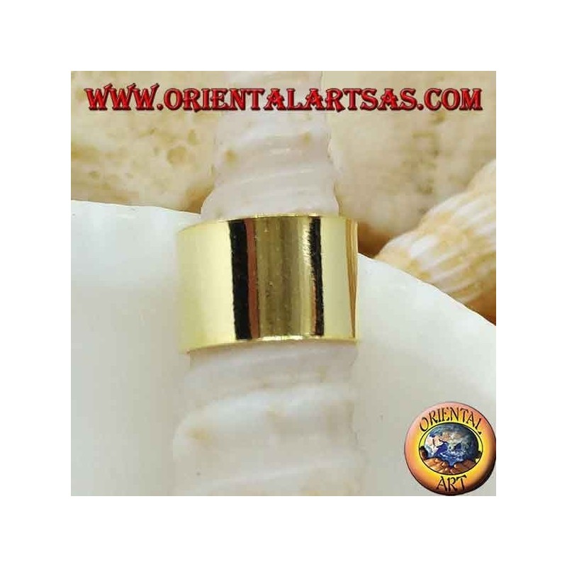 Orecchino Ear Cuff in argento, a fascia liscia placcato in oro
