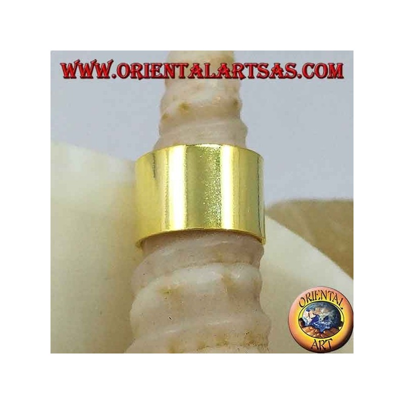 Orecchino Ear Cuff in argento, a fascia liscia placcato in oro