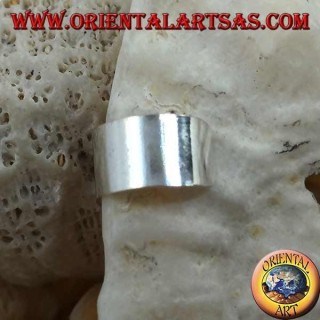 Silver ear cuff earring, smooth band