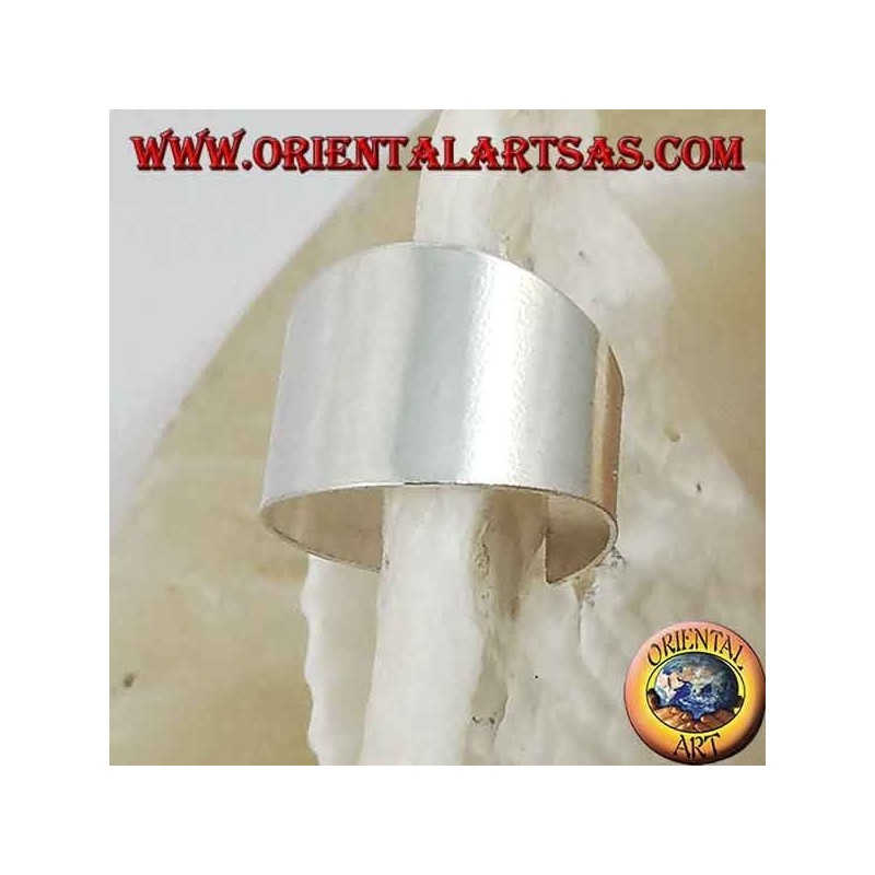 Orecchino Ear Cuff in argento, a fascia liscia larga