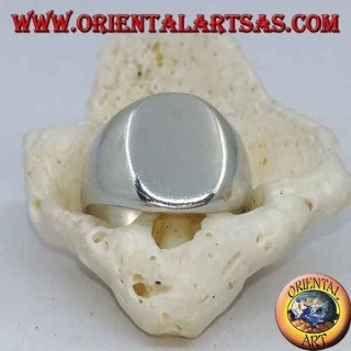 Anillo de plata ovalado plano ovalado (10 * 13 mm)