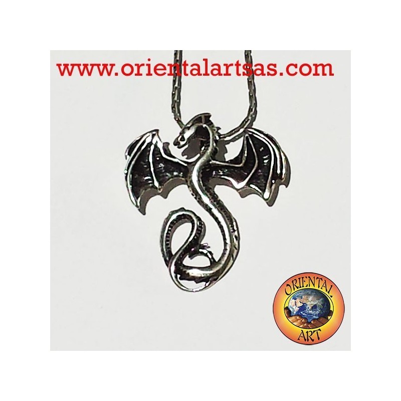 Anhänger Celtic Dragon Basilisk Silber