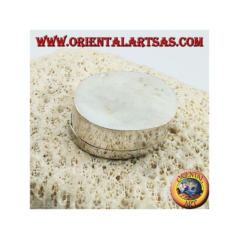 Silber Ellipsoid Box gemeißelt und Feuer mit Pfau emailliert (grün)