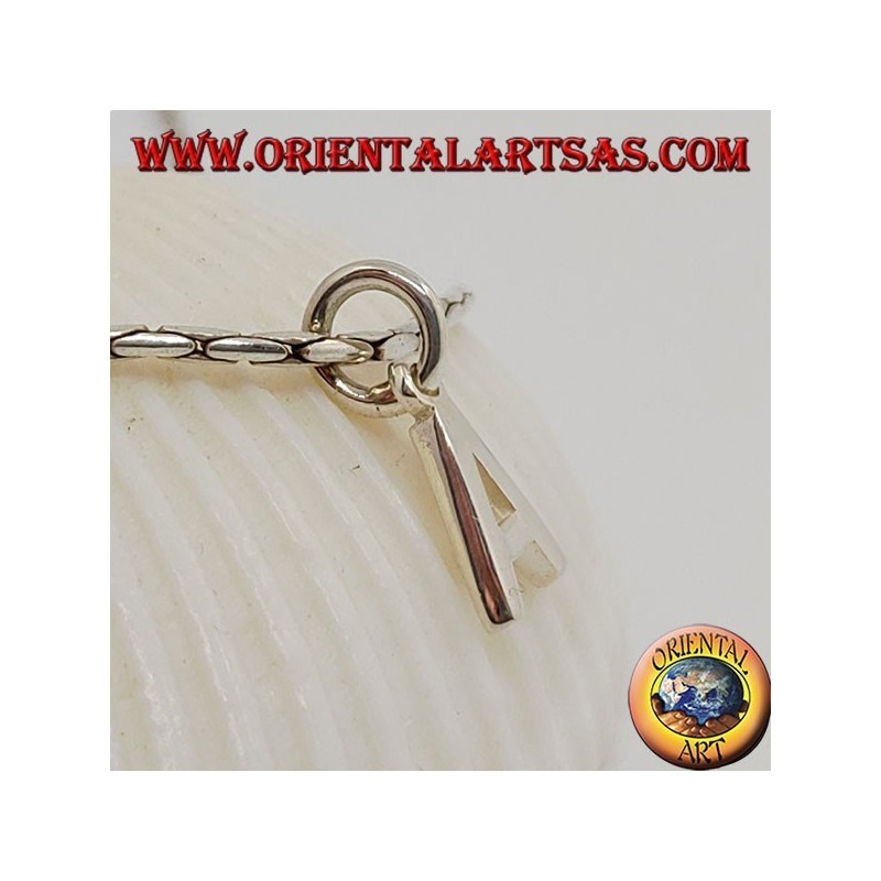 Silver pendant, initial capital letter (small)