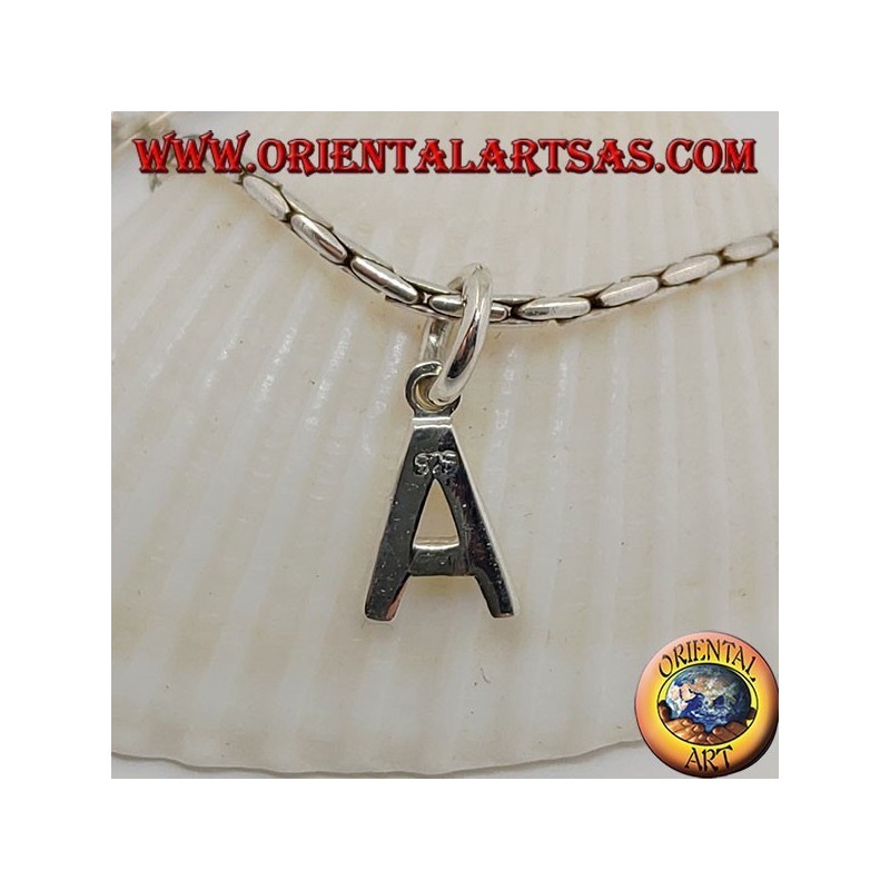 Silver pendant, initial capital letter (small)