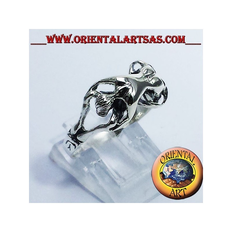 Anillo de plata erótico Kamasutra 69