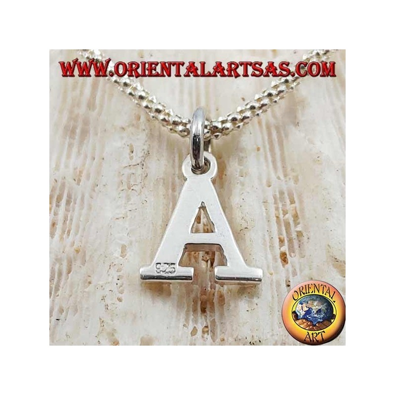 Pendentif en argent, initiale majuscule (moyen)