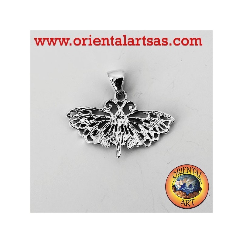 Ciondolo Farfalla Monarca in argento