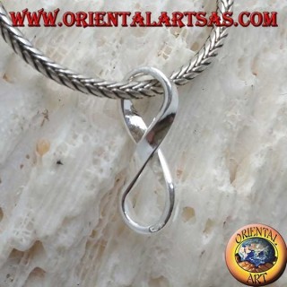 Pendentif en argent, symbole de noeud infini sans crochet
