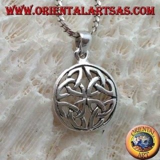 Pendentif en argent, noeud Duleek symbole celtique (petit)