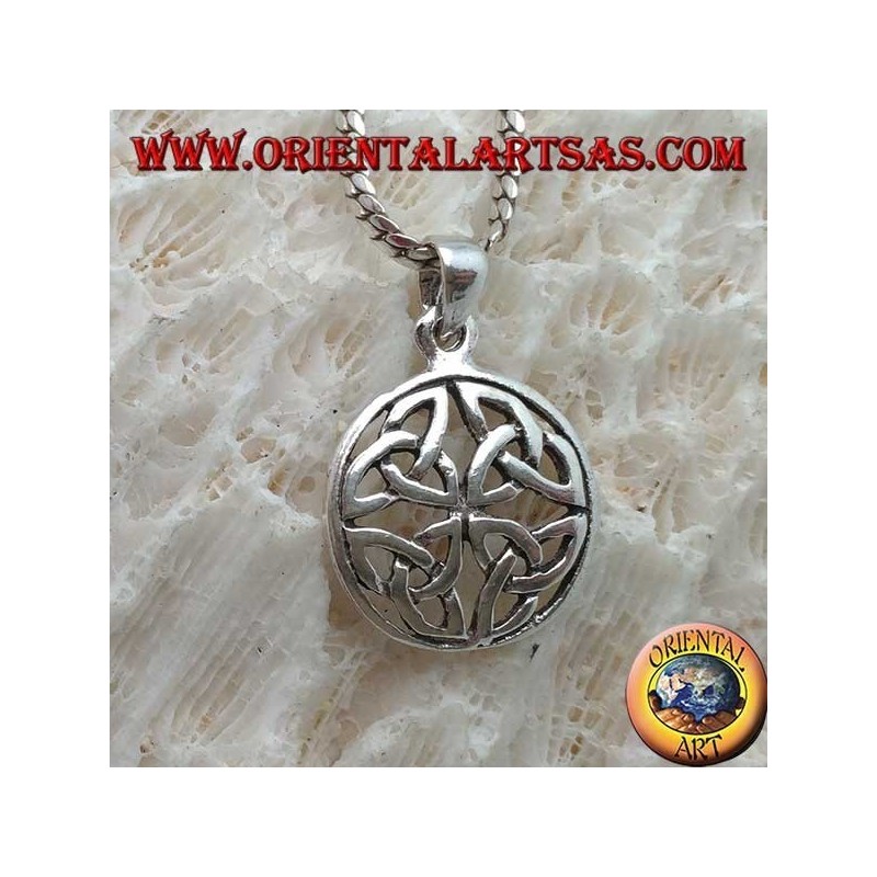 Silver pendant, Duleek knot Celtic symbol (small)