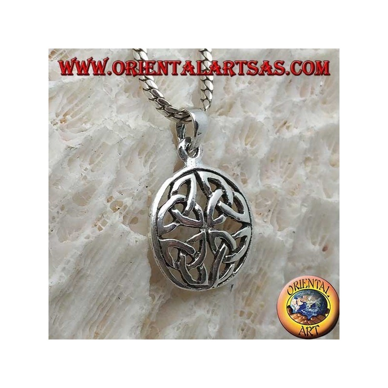 Silver pendant, Duleek knot Celtic symbol (small)
