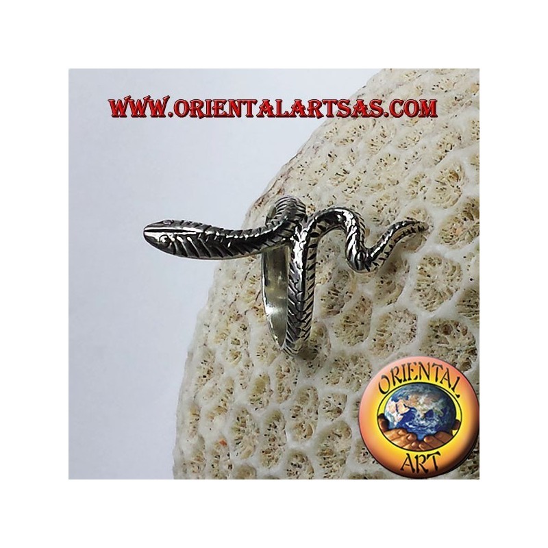 Anello cobra in argento 925