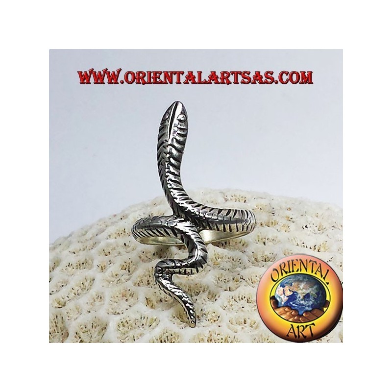 Anello cobra in argento 925