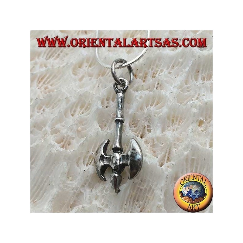 Colgante en plata, Labrys o hacha medieval de dos cabezas