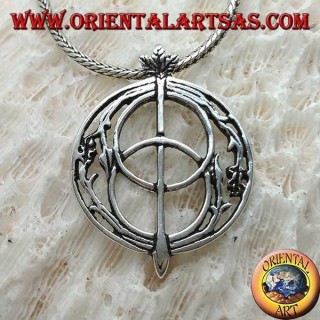 Silver pendant, Chalice of Well "The Chalice Well, Glastonbury" (medium)