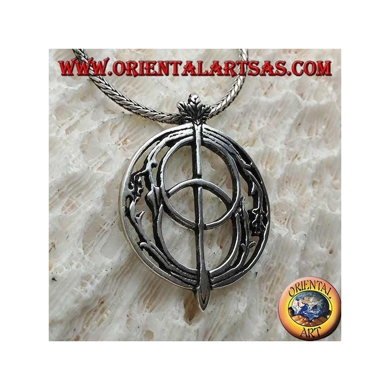 Silver pendant, Chalice of Well "The Chalice Well, Glastonbury" (medium)