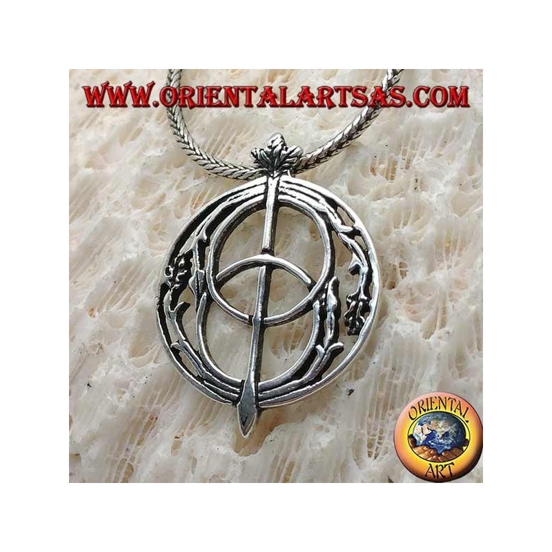 Silver pendant, Chalice of Well "The Chalice Well, Glastonbury" (medium)