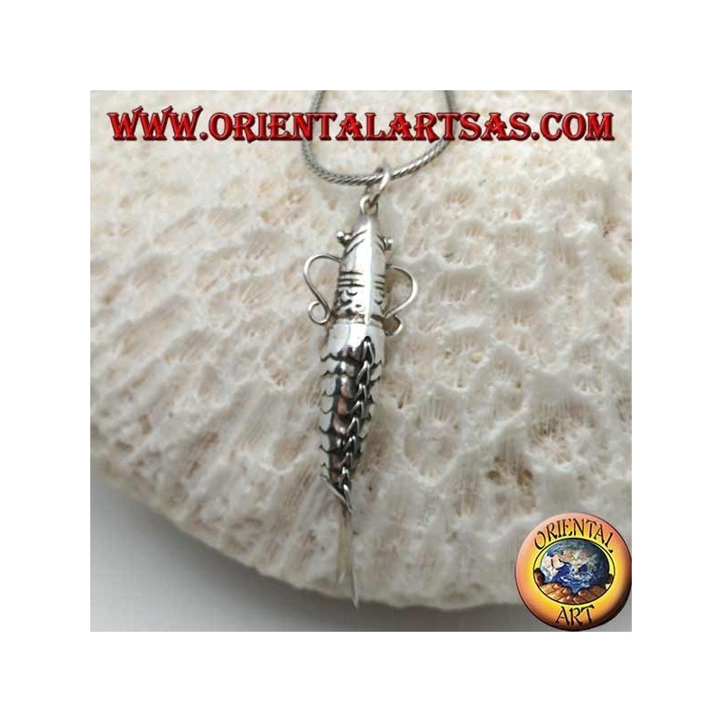 Pendentif en argent, poisson mobile